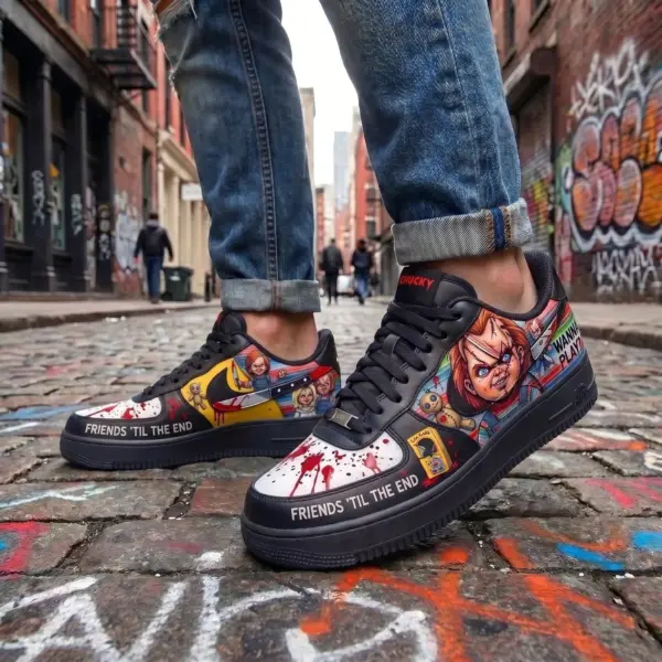 Chucky Friends 'Til The End Halloween Air Low-Top Sneakers Shoes - Image 3