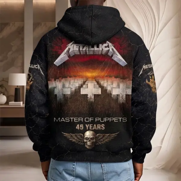 Alternative view of Metallica Waffle Half Zip Hoodie-THK133623