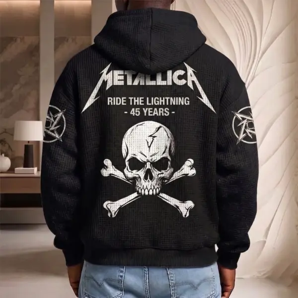 Metallica Waffle Half Zip Hoodie-THK133638 - Image 3