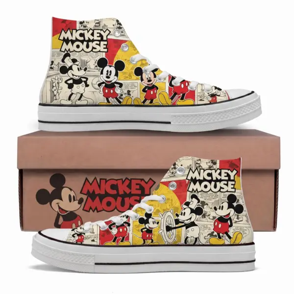 Mickey Canvas High-Top Shoes-THK133727
