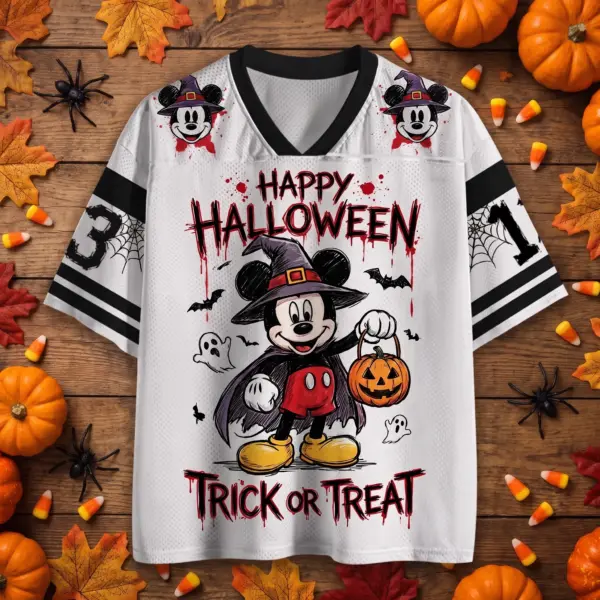 Personalized Mickey Halloween Mesh Jersey-THK133761