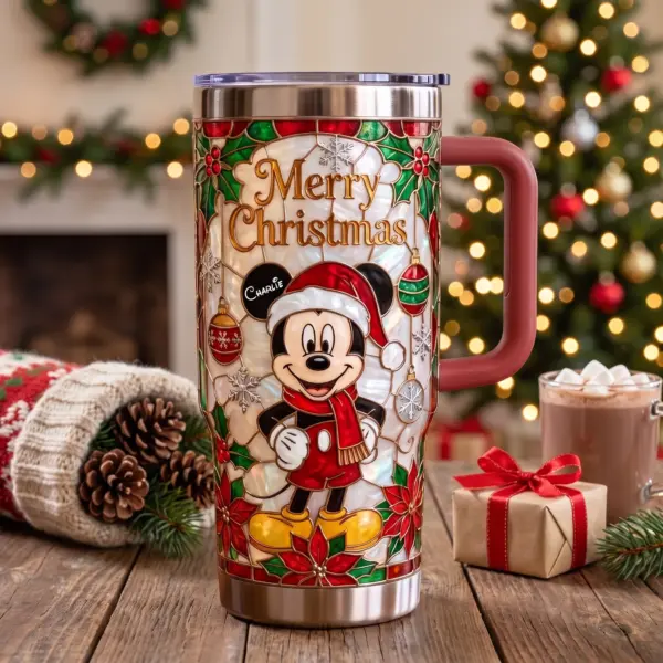 Personalized Mickey Christmas Tumbler 40oz Stanley Tumbler - Image 2