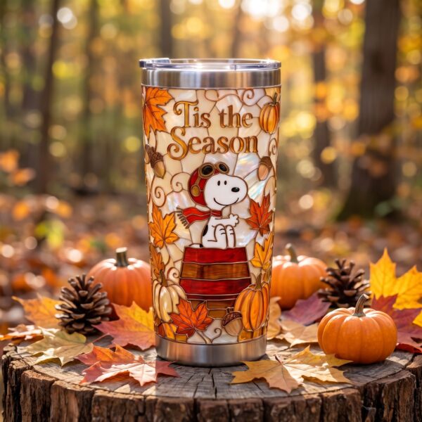 Alternative view of Snoopy 'Tis the Season' Fall Tumbler Cup-THK133774
