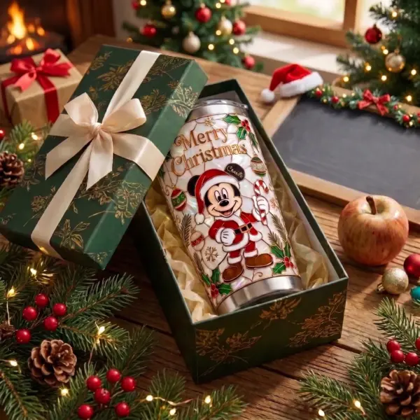 Personalized Mickey Christmas Tumbler Cup - Image 2