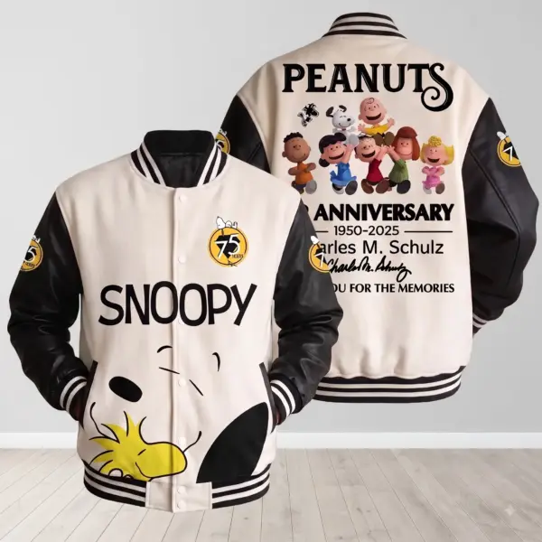 Limited Edition Peanuts 75th Anniversary Quilted Varsity Jacket