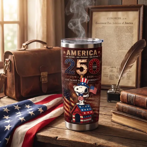 Alternative view of Snoopy 250 Years of America Tumbler Cup-THK132288