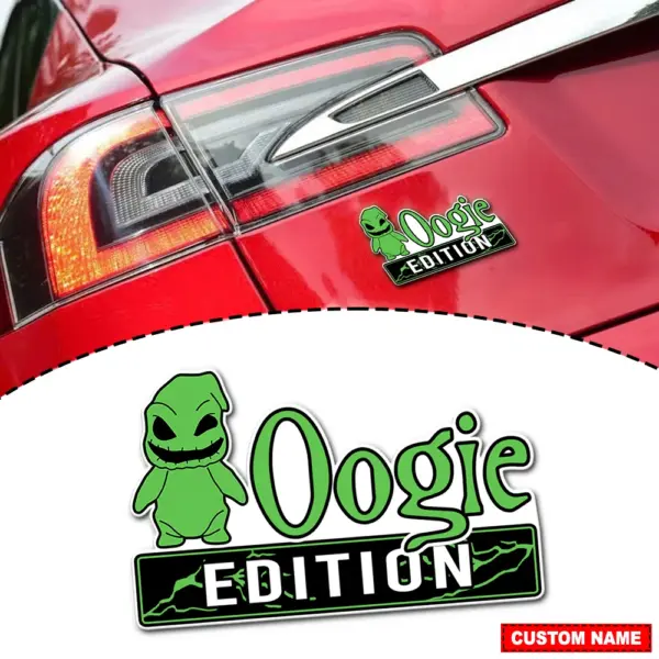 Personalized Oogie Edition 3D Inlayed Car Name Badge