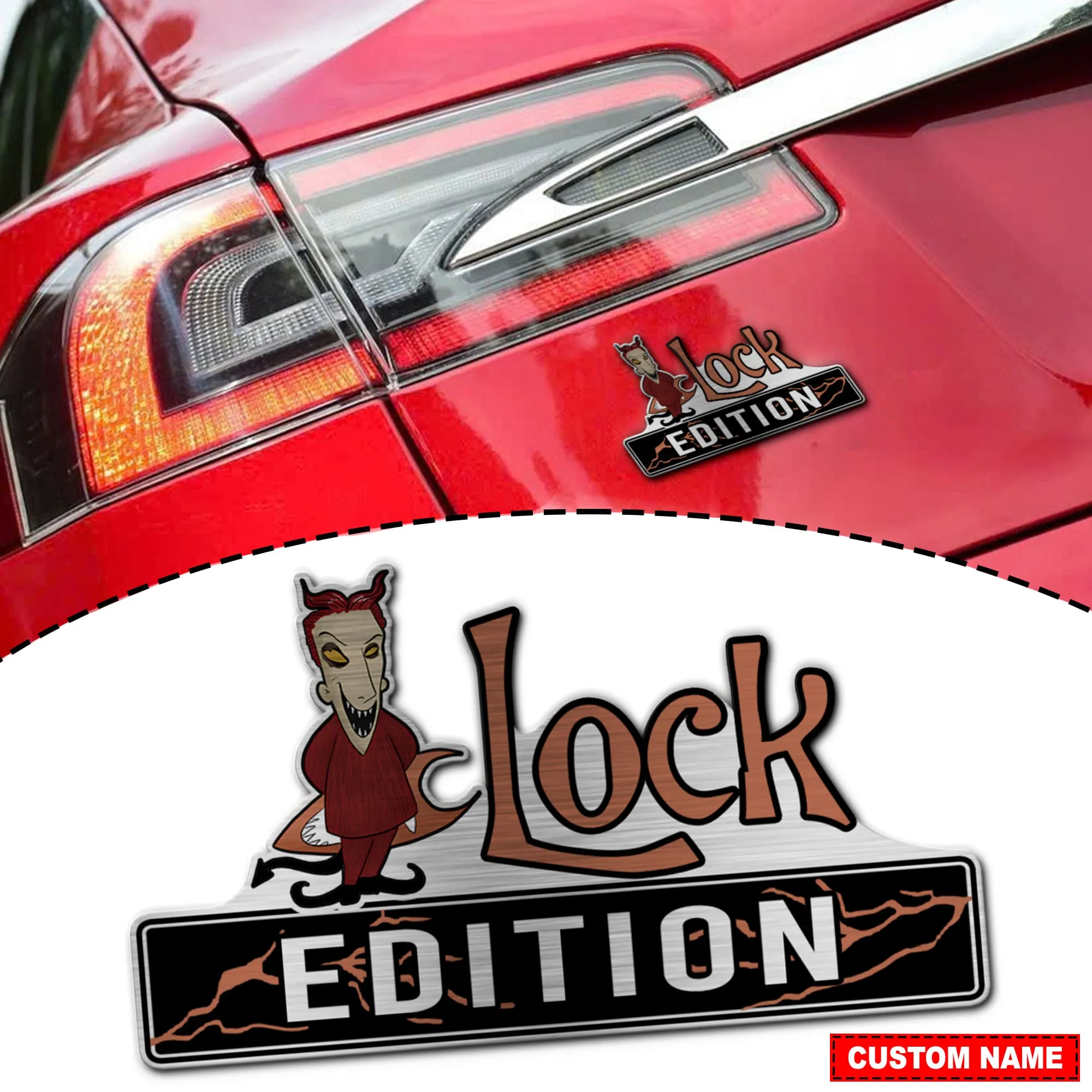 Personalized Lock Edition 3D Inlayed Car Name Badge