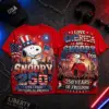 Premium Snoopy 250 Years Of Freedom 3D Shirt -THK132621