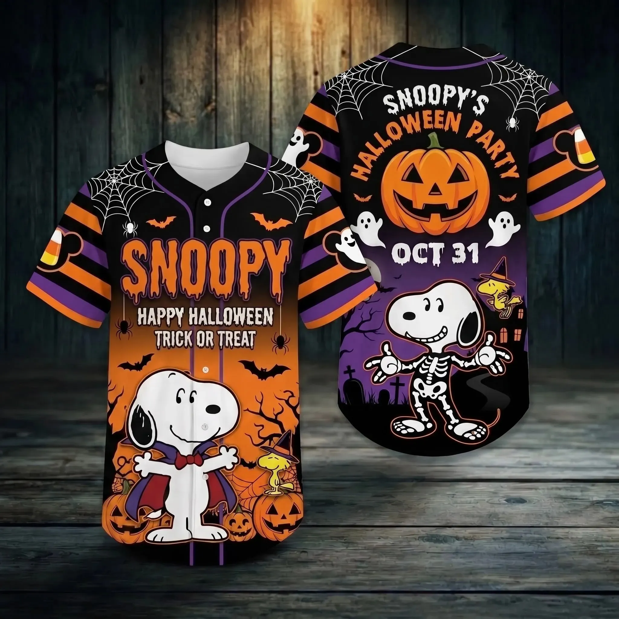 Snoopy Halloween Baseball Jersey-THK133852