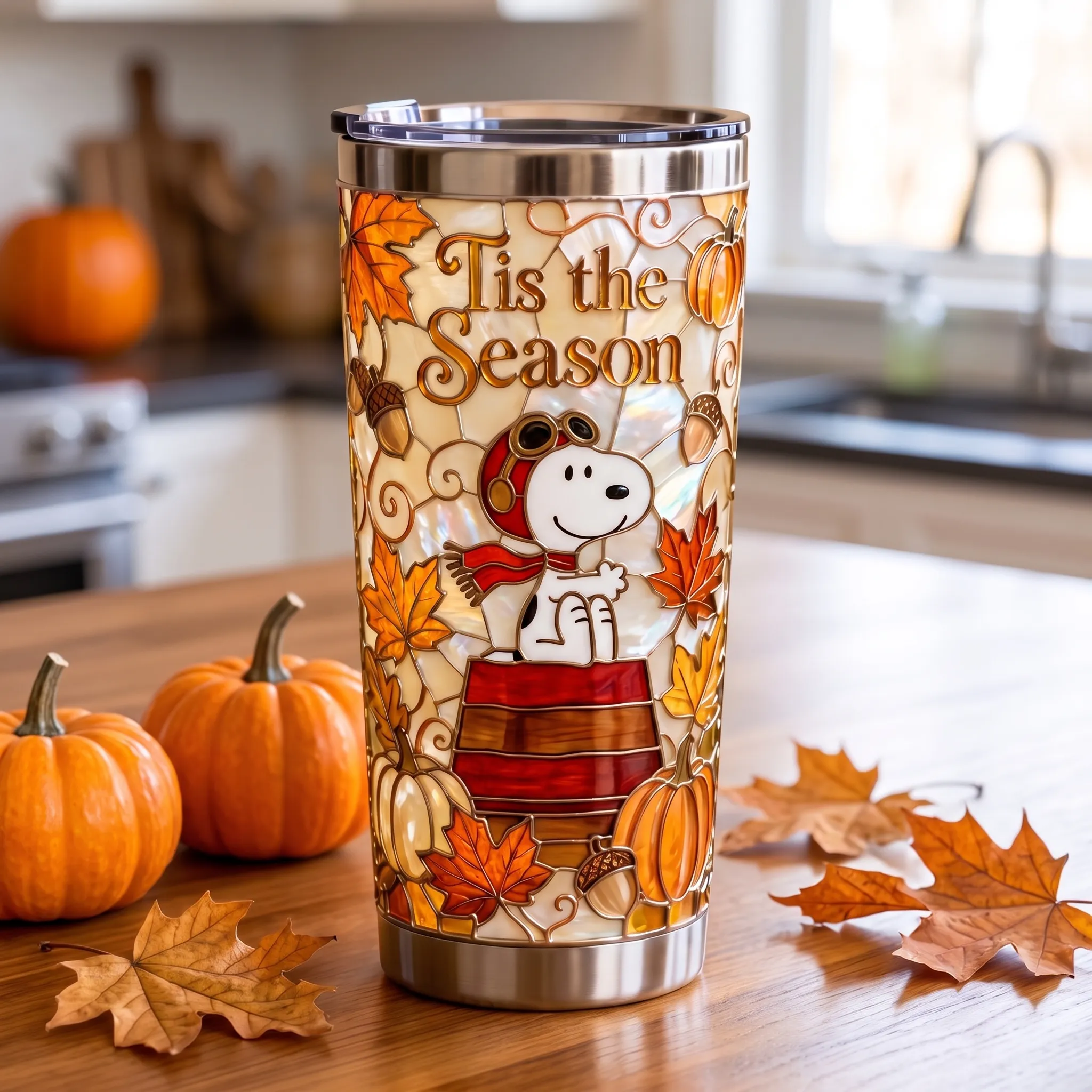 Snoopy 'Tis the Season' Fall Tumbler Cup-THK133774
