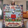 Snoopy 250 Years of America Quilt Blanket -THK132472