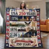 Snoopy 250 Years of America Quilt Blanket -THK132471
