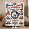 Snoopy 250 Years of America Quilt Blanket -THK132326