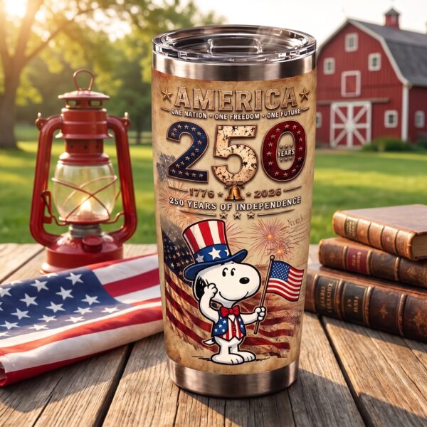 Alternative view of Snoopy 250 Years of America Tumbler Cup-THK132294
