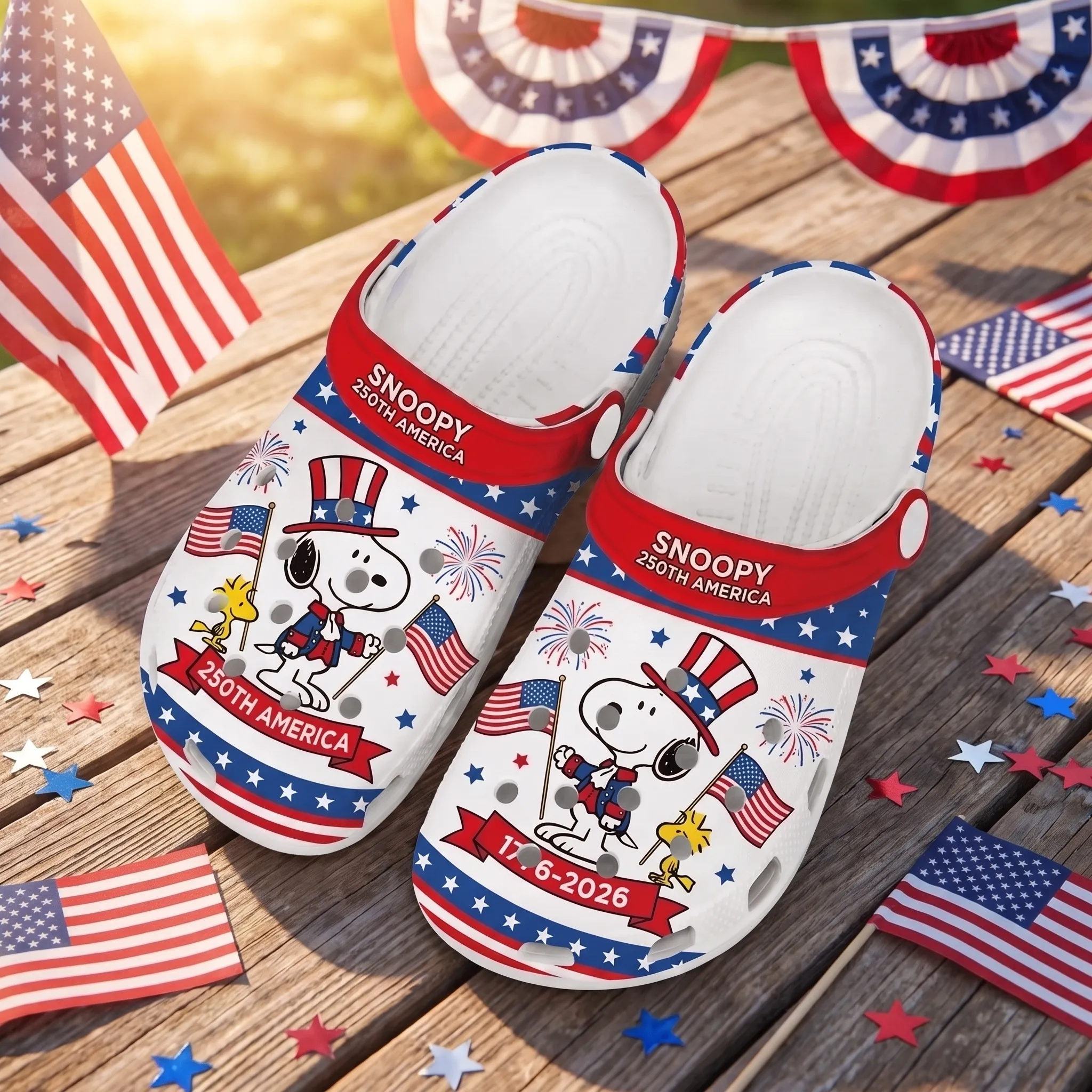 Snoopy 250 Years of America Clogs-THK132705 - Image 4