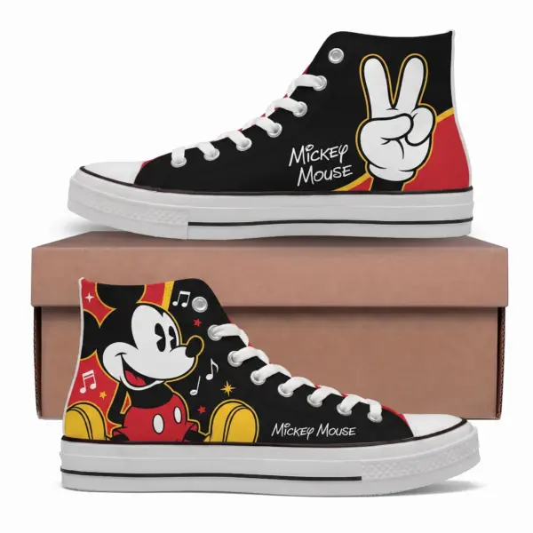 Mickey Canvas High-Top Shoes-THK133729