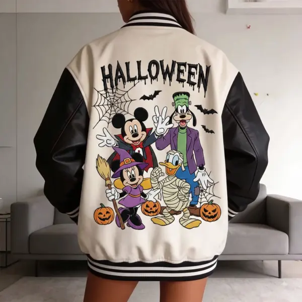 Mickey & Friends Monster Squad Halloween Quilted Varsity Jacket