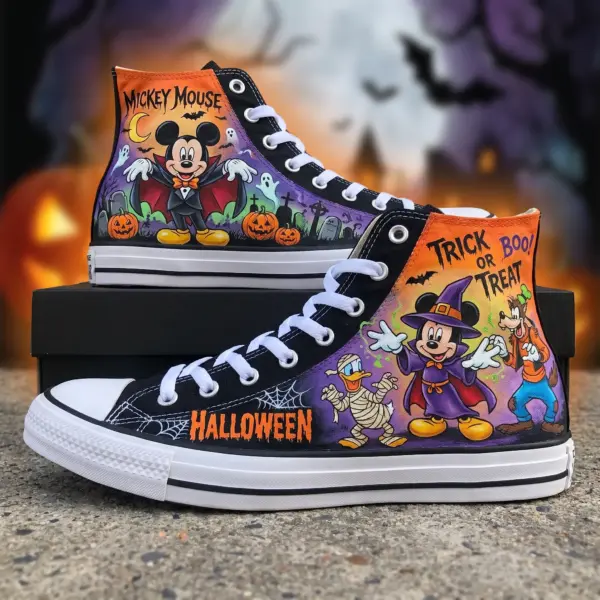 Mickey Halloween Canvas High-Top Shoes-THK133742