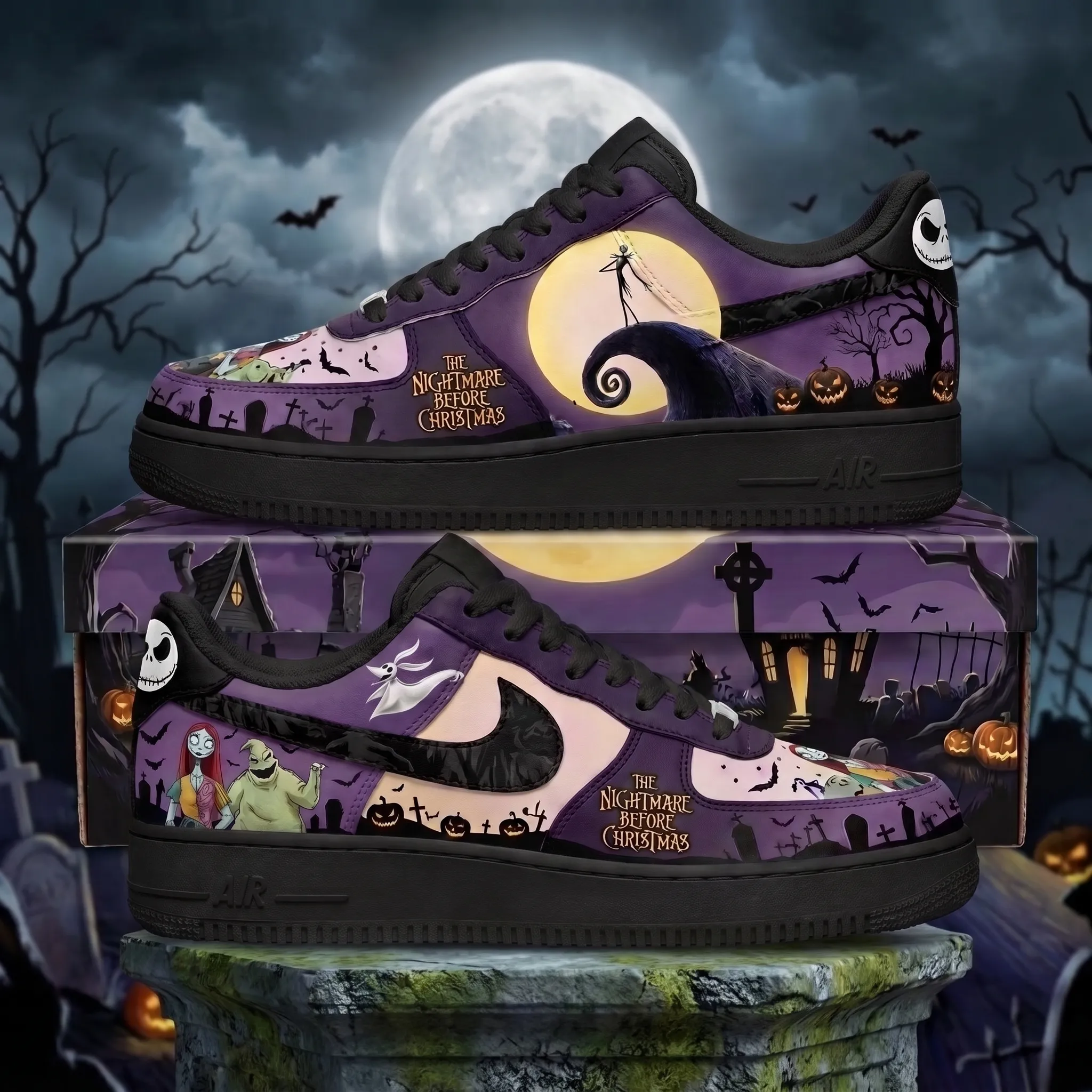 The Nightmare Before Christmas Air Low-Top Sneakers Shoes - Image 2