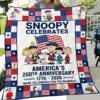 Snoopy 250 Years of America Quilt Blanket-THK132500