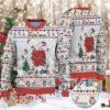 Snoopy And Woodstock Reindeer In Red Baron Gear Christmas Knitted Sweater