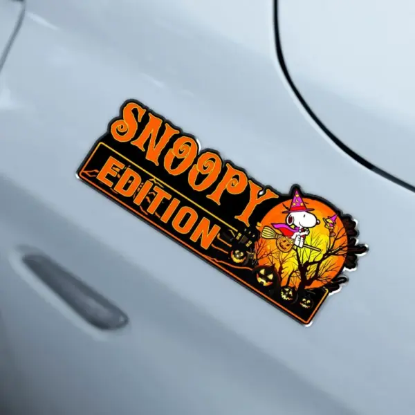 Alternative view of Snoopy Halloween Edition 3D Inlayed Car Name Badge Version 2