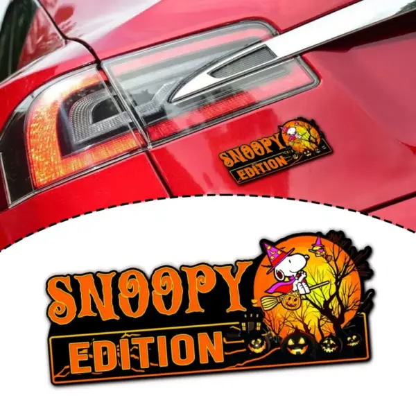 Snoopy Halloween Edition 3D Inlayed Car Name Badge Version 2