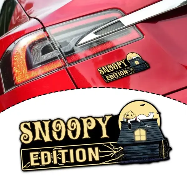 Snoopy Halloween Edition 3D Inlayed Car Name Badge