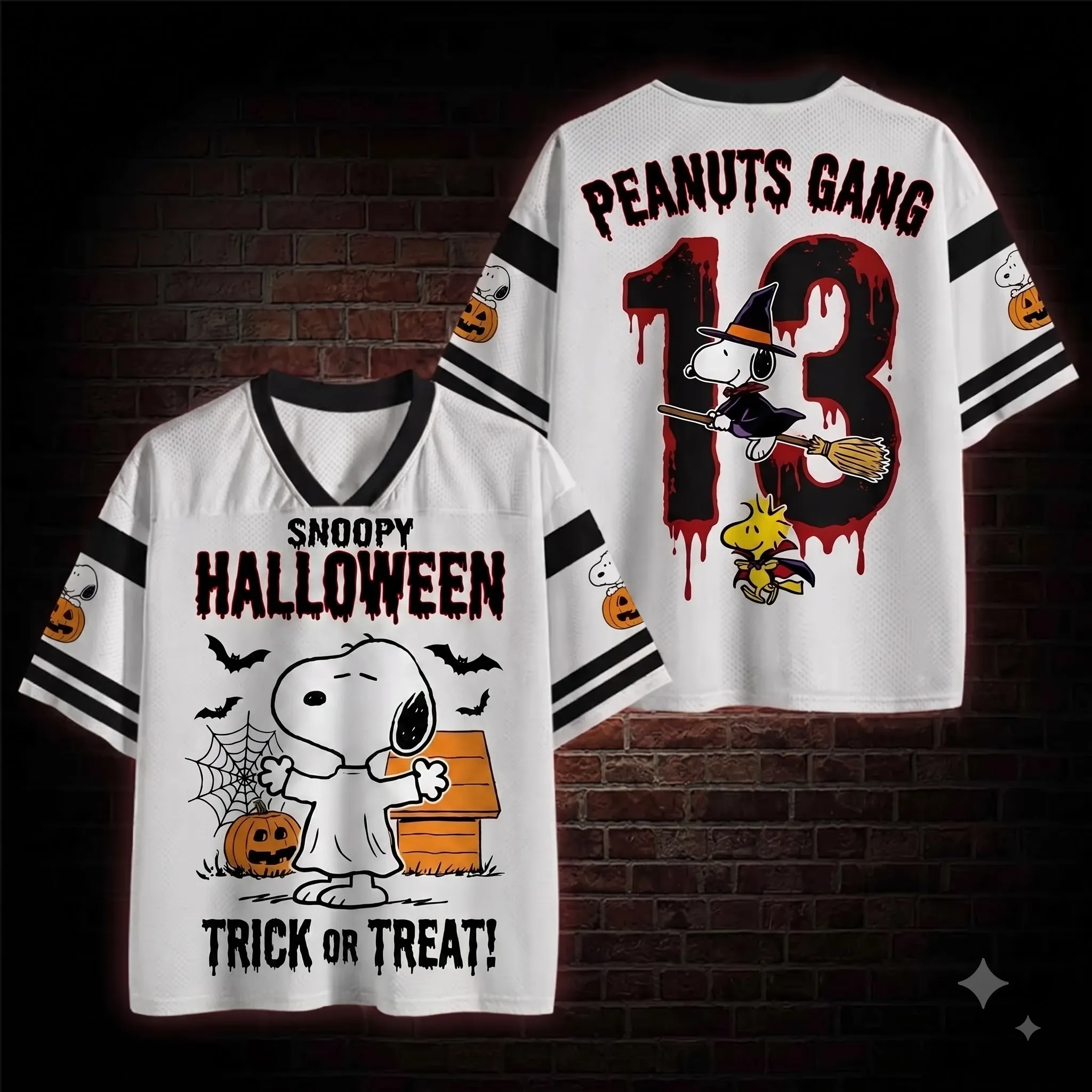 Personalized Snoopy Halloween Mesh Jersey-THK133925