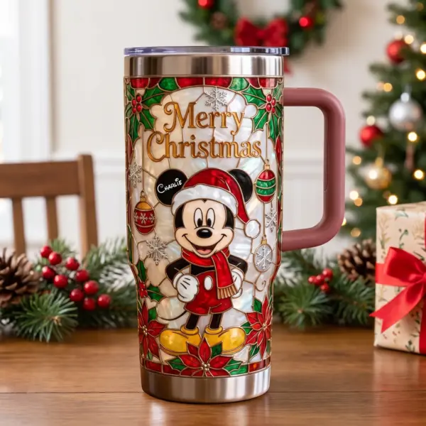 Personalized Mickey Christmas Tumbler 40oz Stanley Tumbler - Image 3