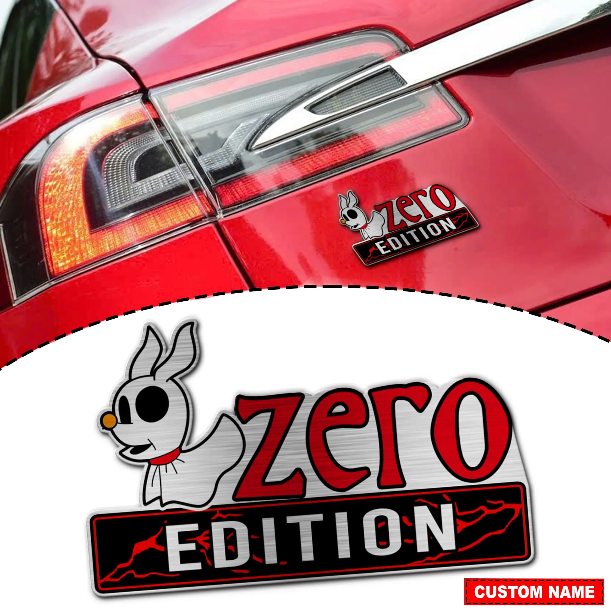Personalized Zero Edition 3D Inlayed Car Name Badge