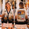 Retro Snoopy & Friends 3D Ugly Cardigan-THK132939