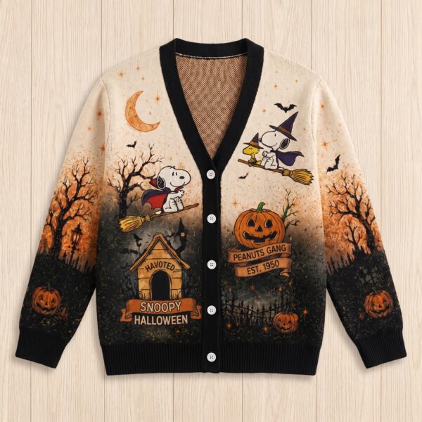 Alternative view of Retro Snoopy & Friends 3D Ugly Cardigan-THK132941