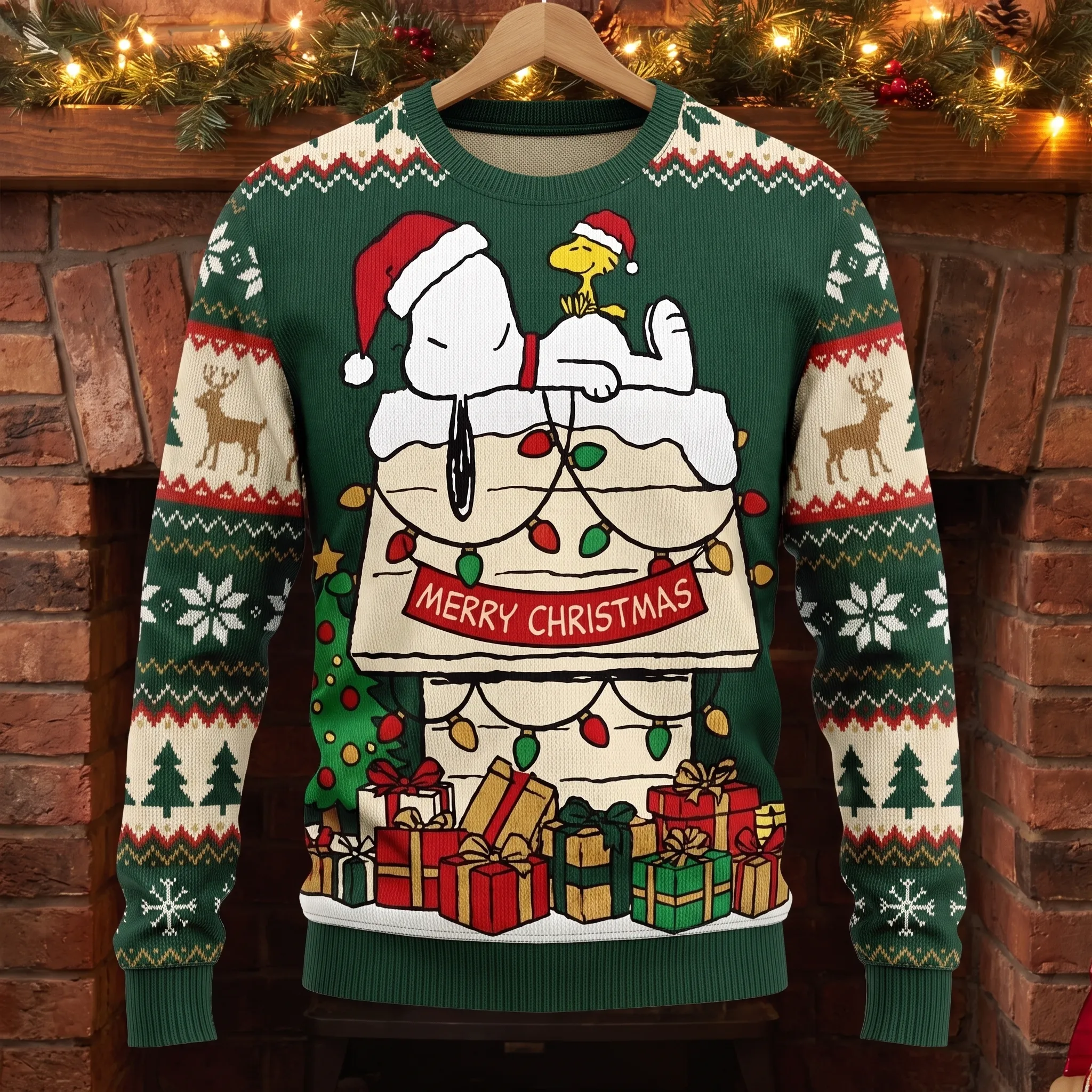 The Peanuts Snoopy Christmas Knitted Sweater-THK132961 - Image 2
