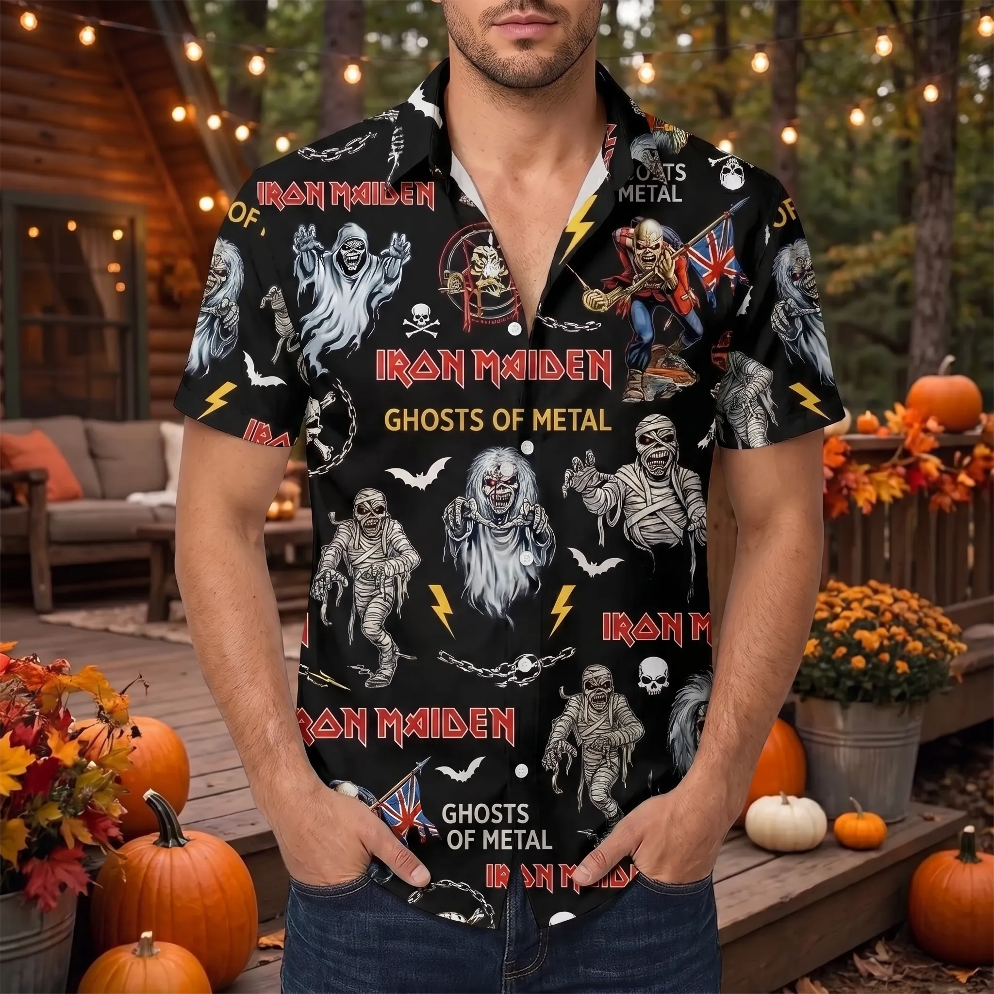 Iron Maiden Halloween Hawaiian Shirt-THK132820 - Image 2