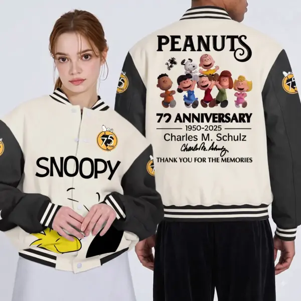 Alternative view of Limited Edition Peanuts 75th Anniversary Quilted Varsity Jacket