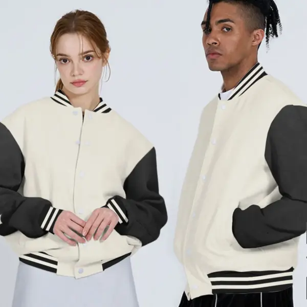 Alternative view of Personalized Mickey & Friends Christmas Squad Quilted Varsity Jacket