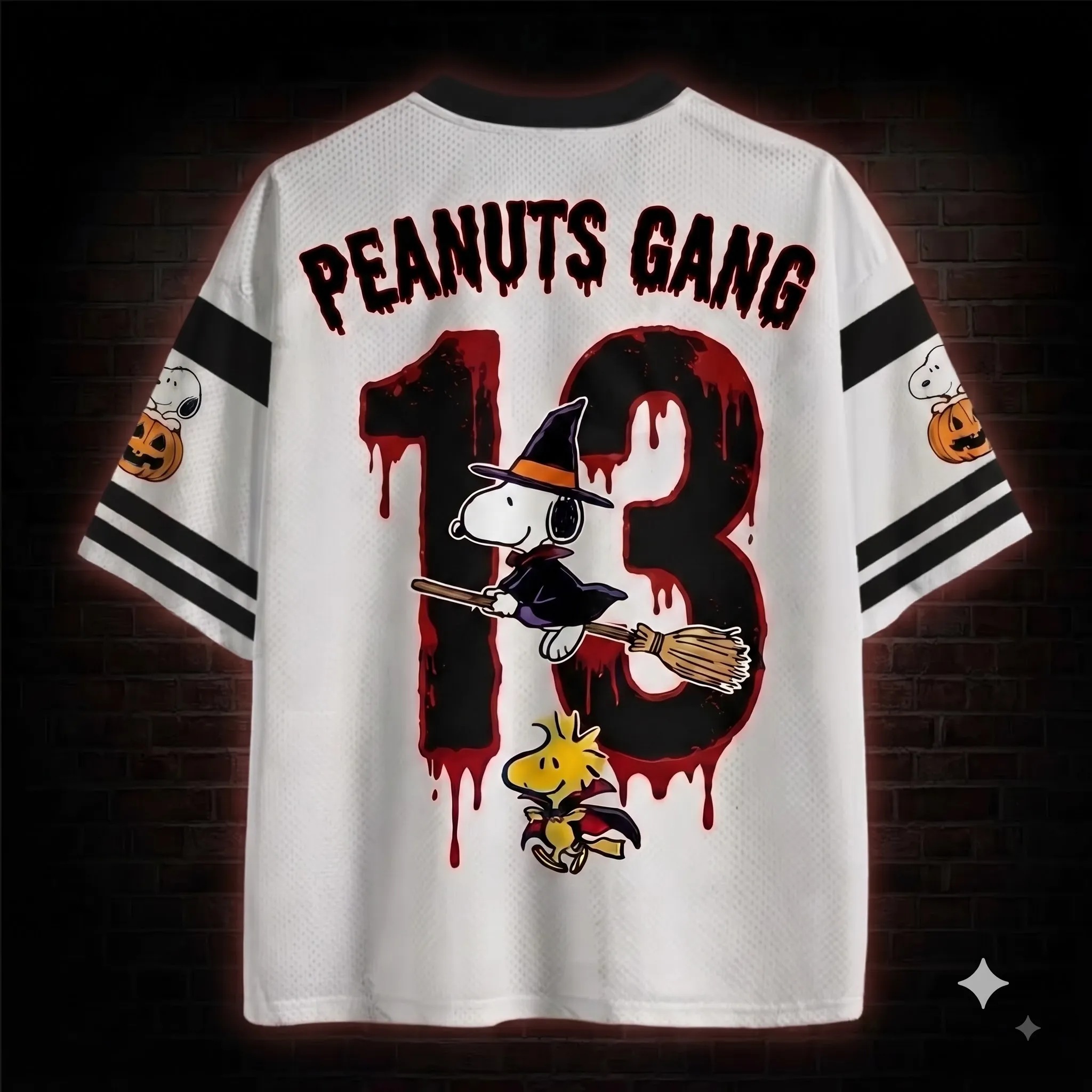 Personalized Snoopy Halloween Mesh Jersey-THK133925 - Image 3