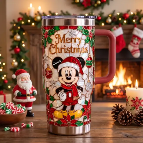 Personalized Mickey Christmas Tumbler 40oz Stanley Tumbler