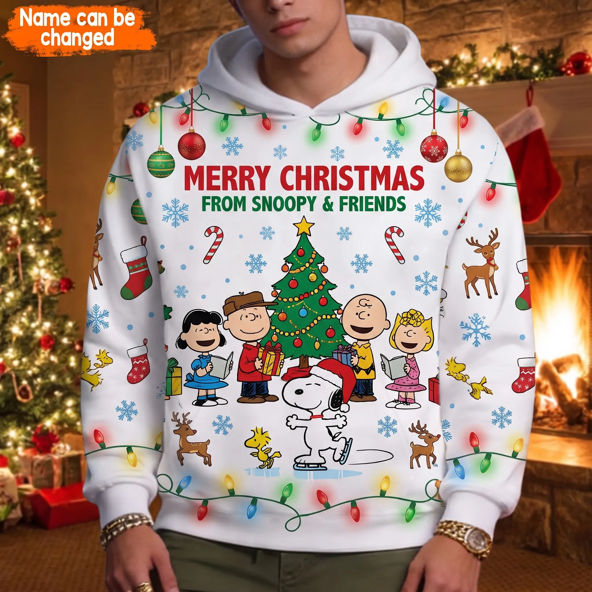 Snoopy Merry Christmas 3D Hoodie-THK135004