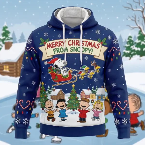 Snoopy Merry Christmas 3D Hoodie-THK135019
