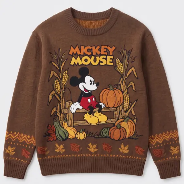 Vintage Mickey Fall Pumpkin Ugly Sweater-THK134828