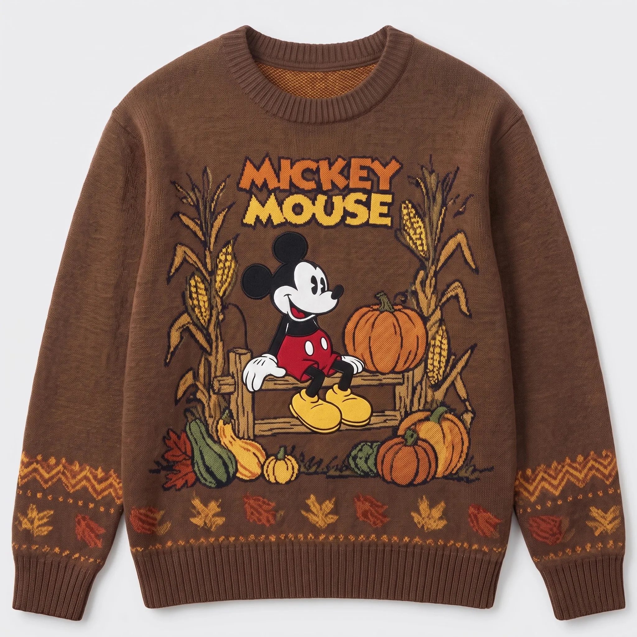 Vintage Mickey Fall Pumpkin Ugly Sweater-THK134828