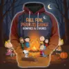 Peanuts Gang Fall Fun Bonfire 3D Hoodie-THK134949