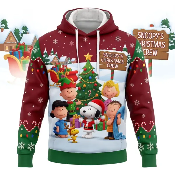 Merry Christmas Peanuts Gang 3D Hoodie-THK134946