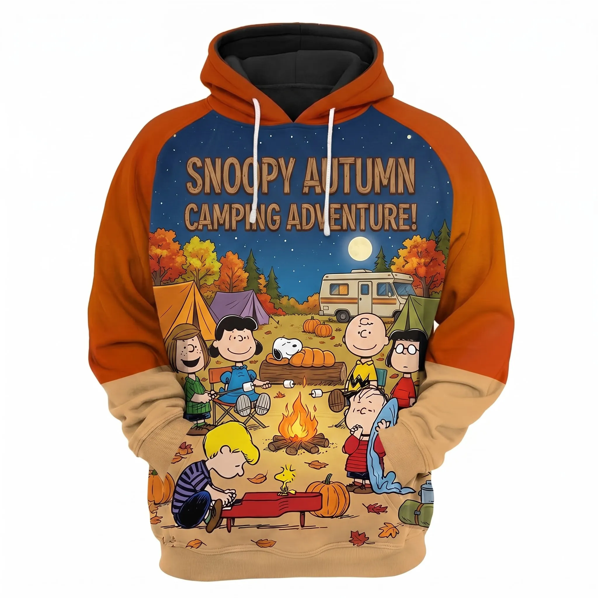 Snoopy Autumn Camping 3D Hoodie-THK134948