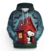 Spooky Snoopy Haunted Doghouse 3D Hoodie-THK134951