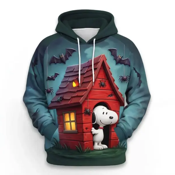 Spooky Snoopy Haunted Doghouse 3D Hoodie-THK134951