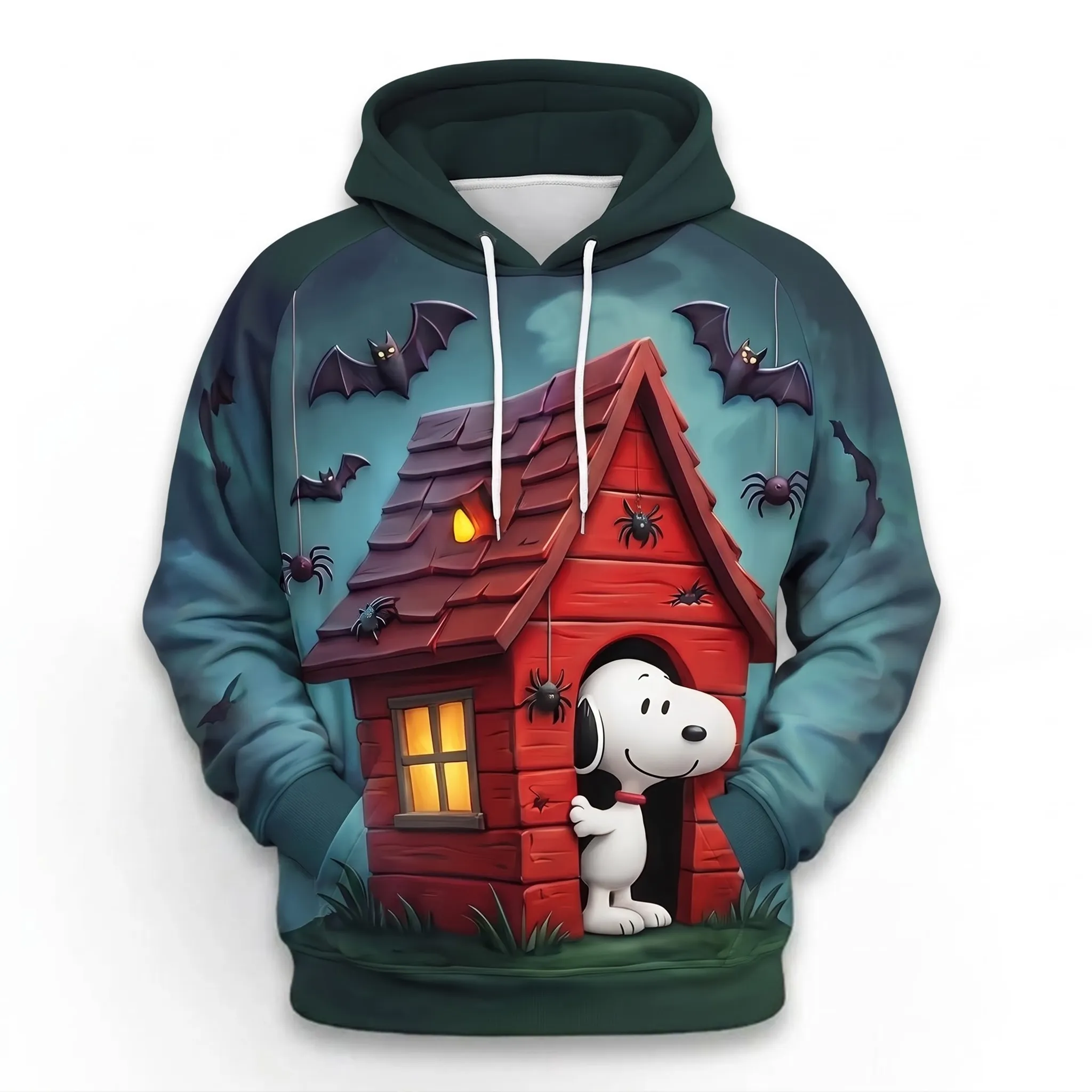 Spooky Snoopy Haunted Doghouse 3D Hoodie-THK134951